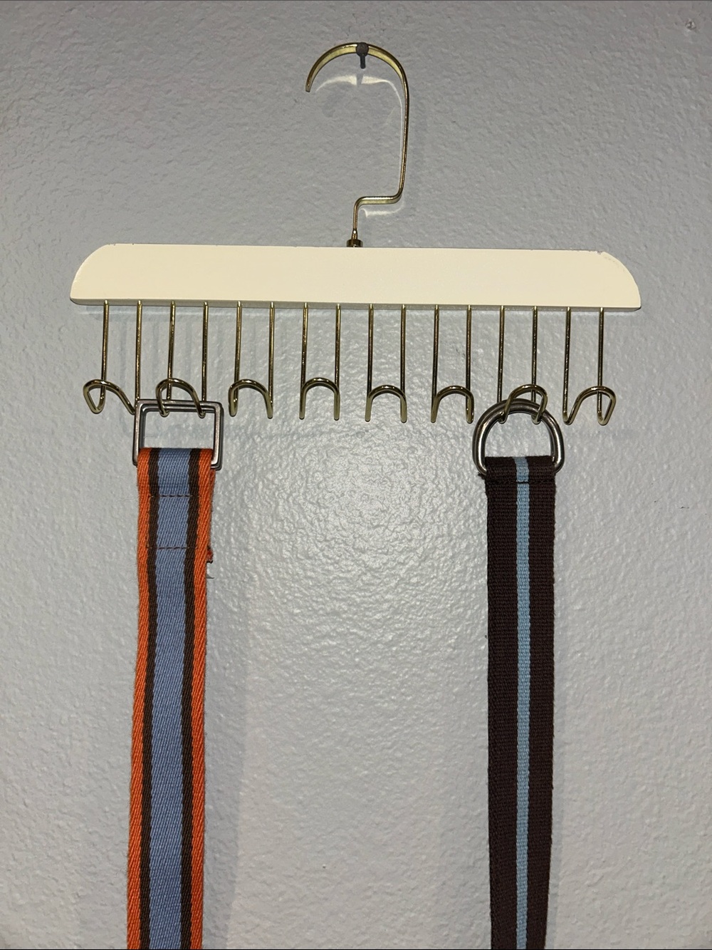 J. Crew Striped Webbing Belts in Orange/Blue and Brown/Light Blue - Picture 2 of 4